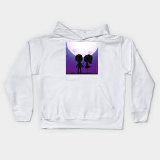 Couple Love feel Moment of Landscape Art Kids Hoodie